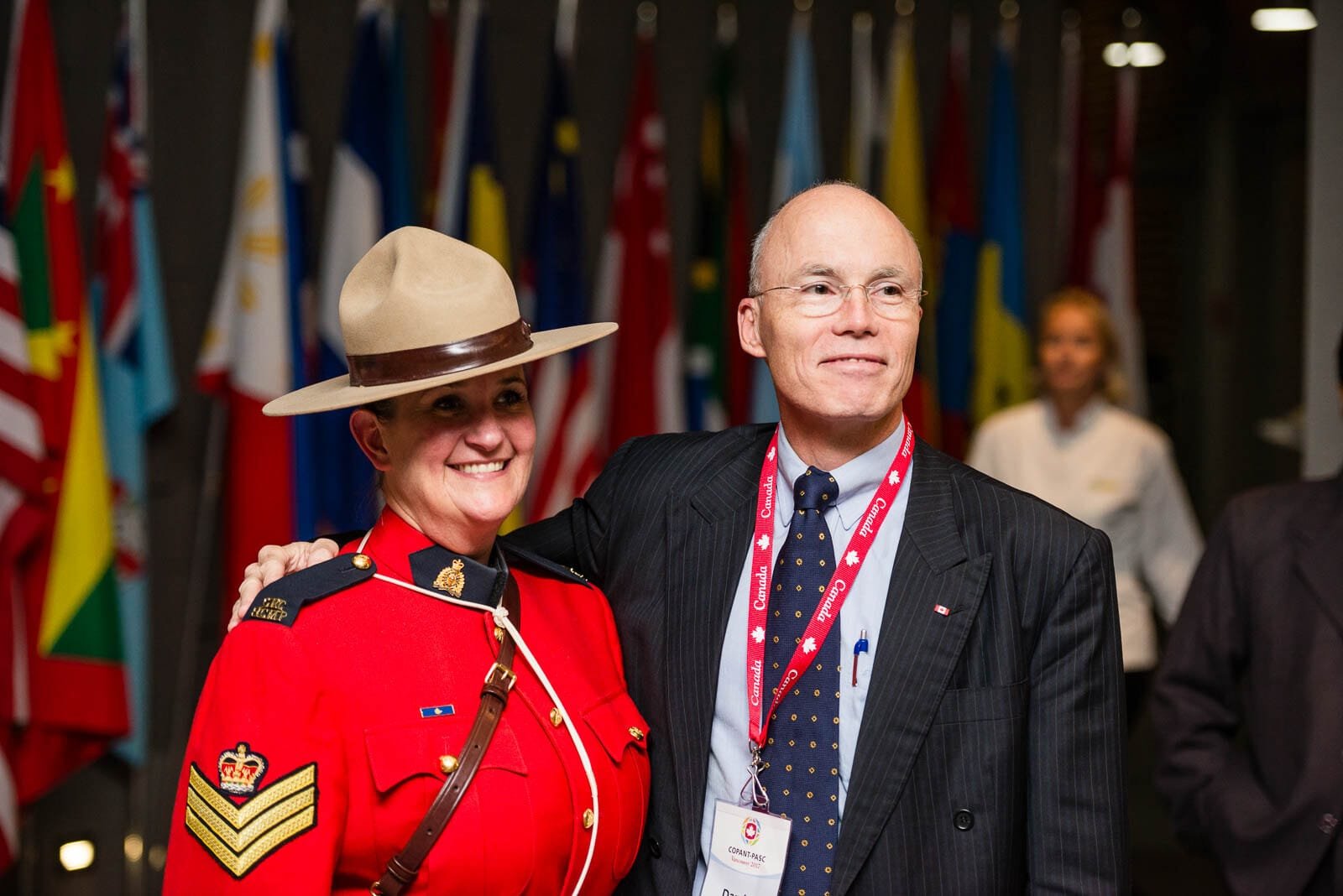 Standards Coucil Of Canada-28 Mountie with man at international event.