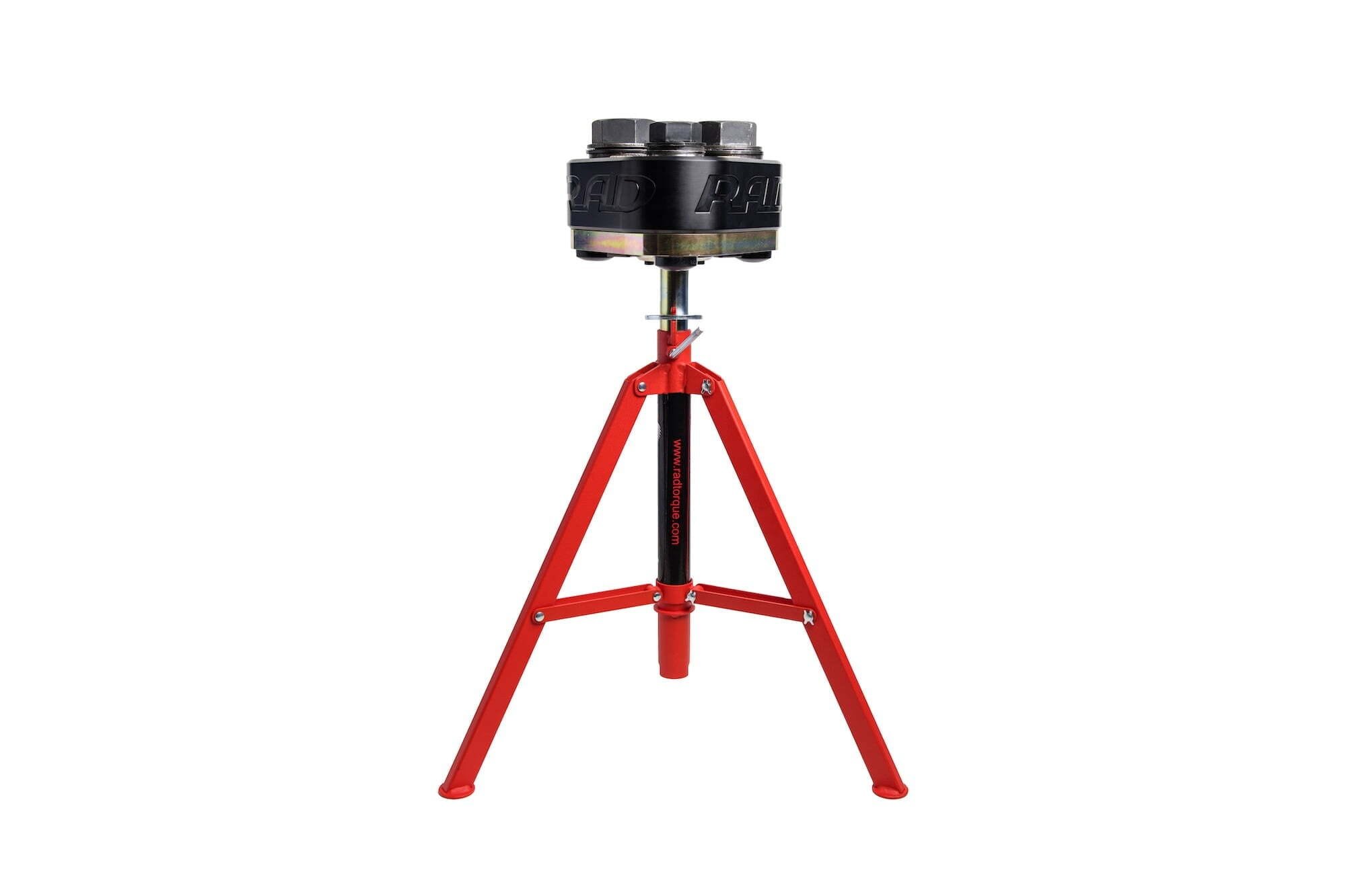 Bolt Stand Red tripod bolt stand for industrial torque wrenches