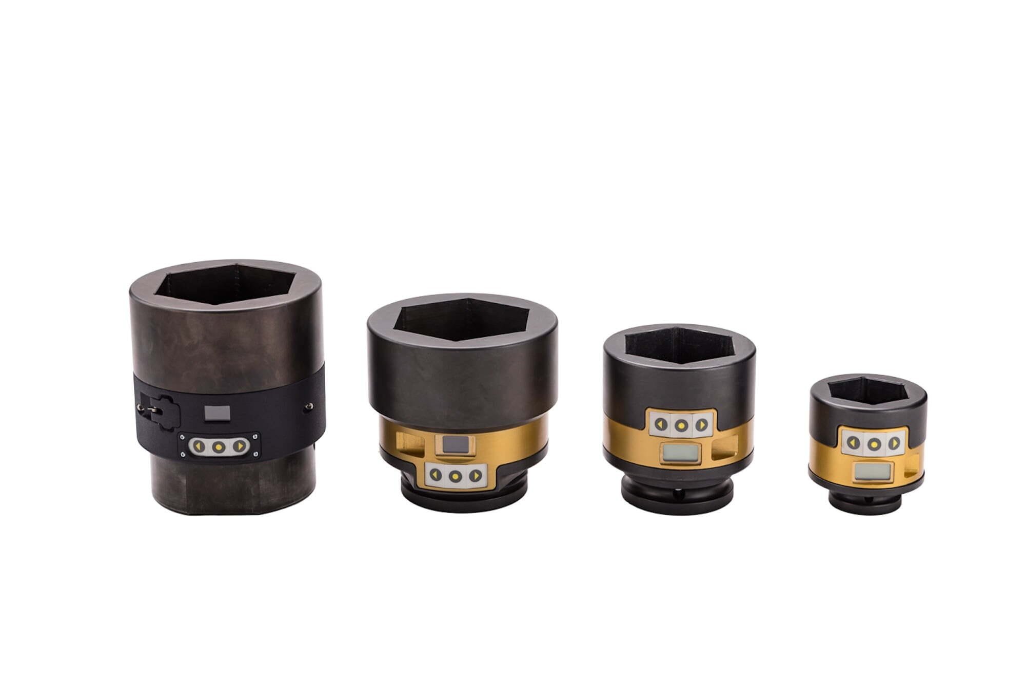 Smart socket set_ Four industrial torque smart sockets of different sizes