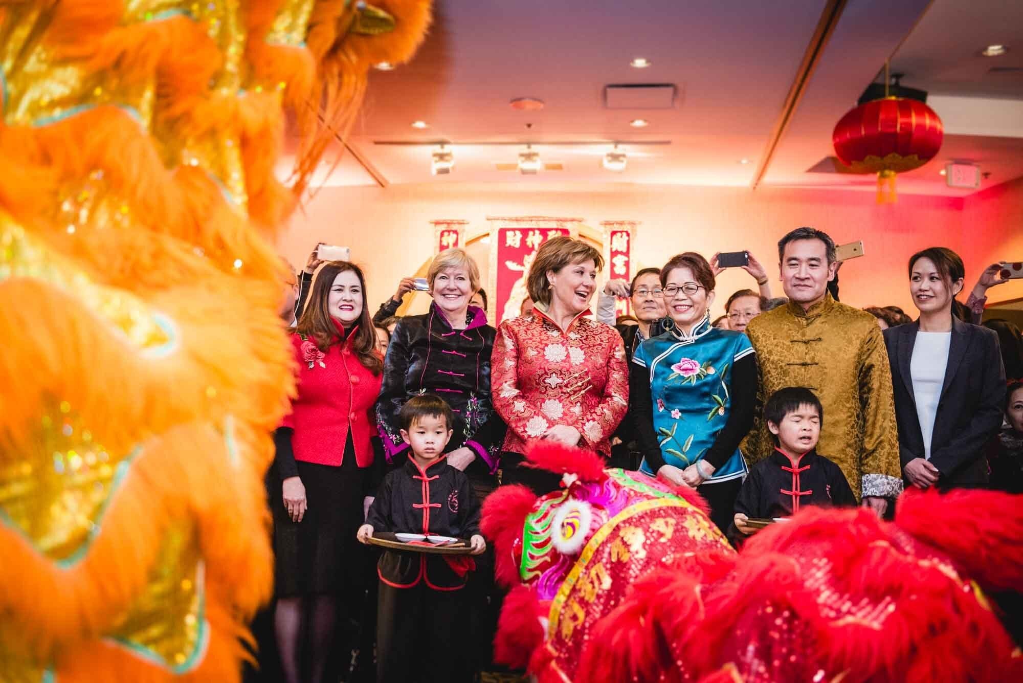 West Light Media Event Photography-33 Christy Clark celebrating Lunar New Year with lion dance.